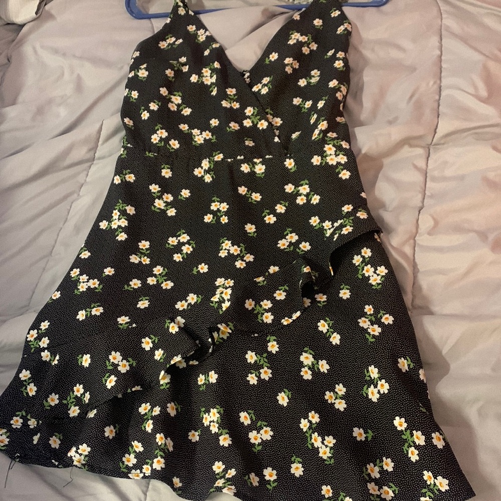 Black Altar’d State Polkadot Ruffle dress with CUTE flowers!